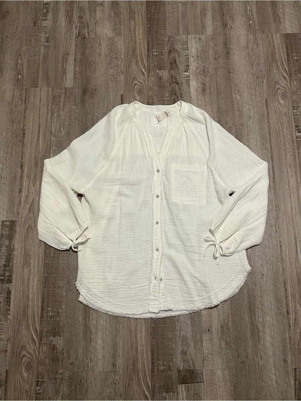 Aerie Cotton Button Front Blouse